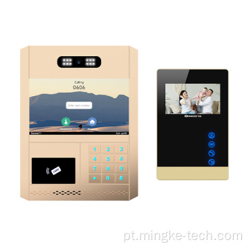 Doorphone de vídeo com sistema de intercomunicação de monitor para apartamentos